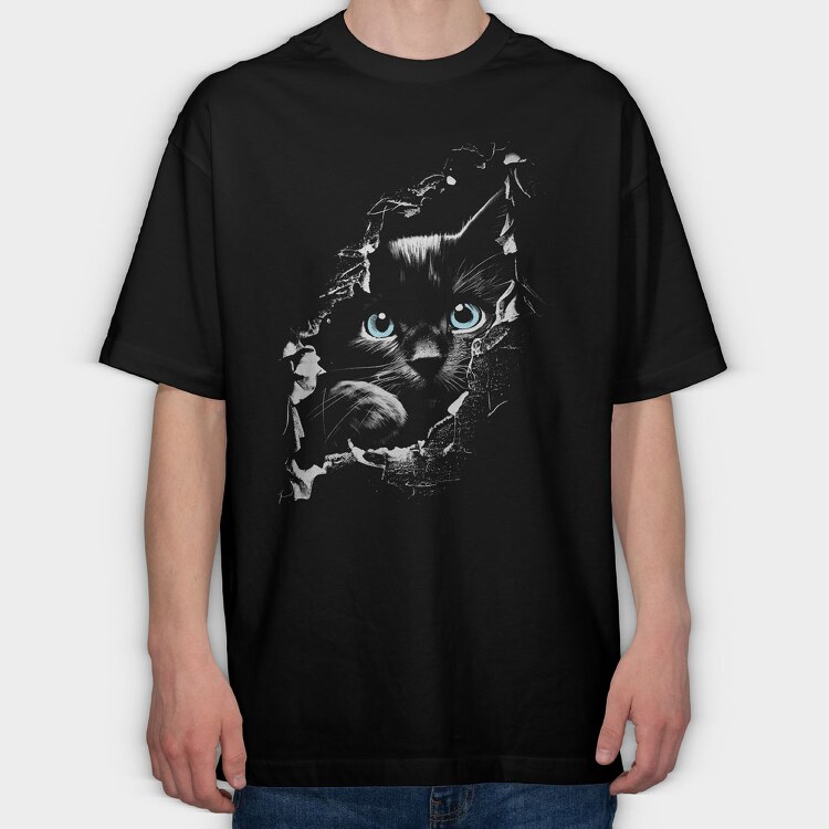 Cat Ripping, Tricou Oversize Barbati (Unisex)