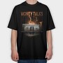 Money Skull Fire Bill, Tricou Oversize Barbati (Unisex)