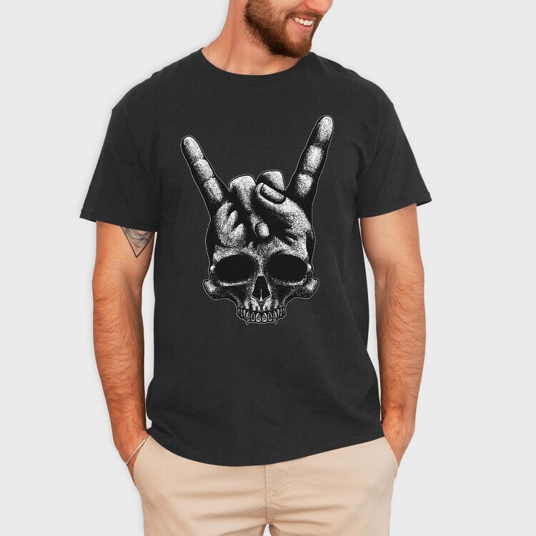 Heavy Metal Skull, Tricou Barbati (Unisex)