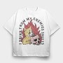 Cat Skull Mug, Tricou Oversize Barbati (Unisex)