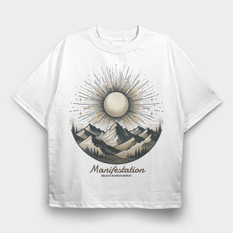 Mountain Manifestation, Tricou Oversize Barbati (Unisex)