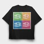 Allosaurus Pop Art, Tricou Oversize Barbati (Unisex)