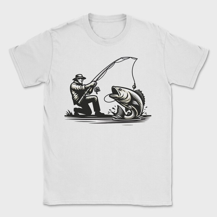 Man Fishing, Tricou Barbati (Unisex)