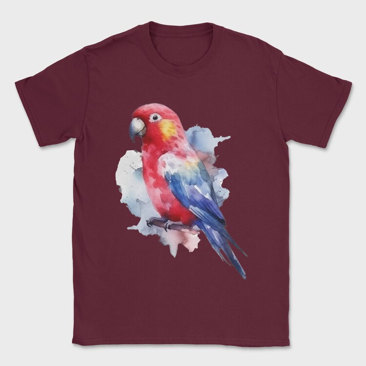 Magnificent Rosella Watercolor, Tricou Barbati (Unisex)