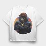 Monkey Chain Hoodie, Tricou Oversize Barbati (Unisex)