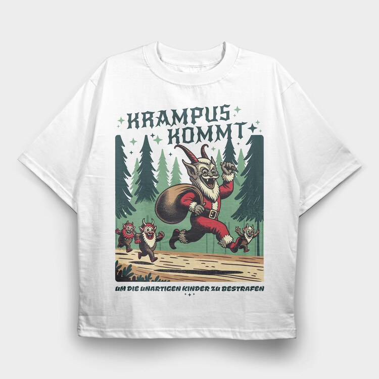 Krampus Kommt, Tricou Oversize Barbati (Unisex)