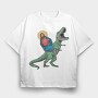 Jesus Trex, Tricou Oversize Barbati (Unisex)