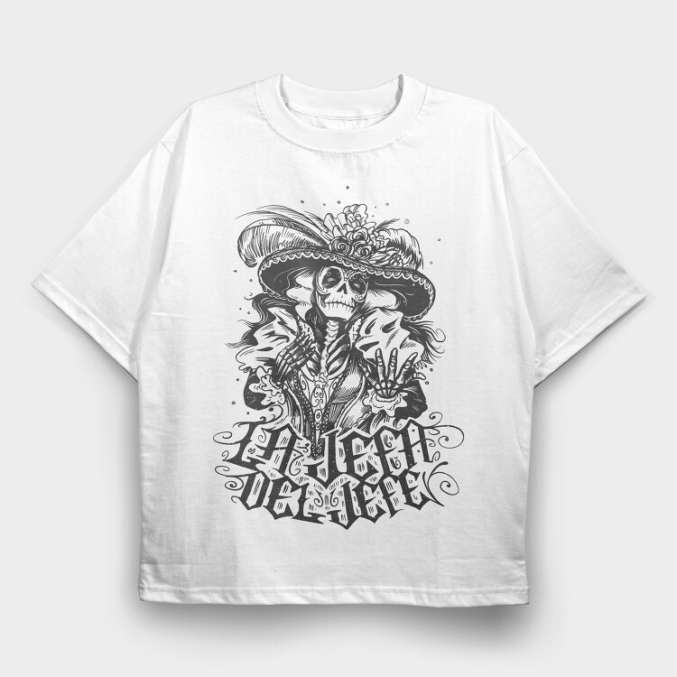 Jefa Skeleton, Tricou Oversize Barbati (Unisex)
