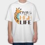 Giraffe High Life, Tricou Oversize Barbati (Unisex)