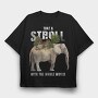 Take a Stroll With the Whole World, Tricou Oversize Barbati (Unisex)
