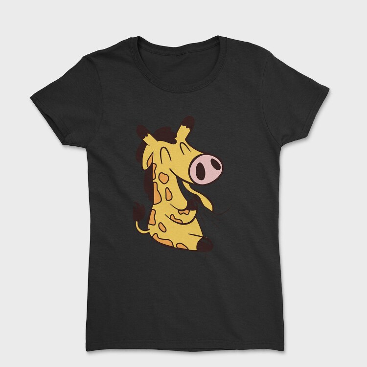 Giraffe Eating, Tricou Femei