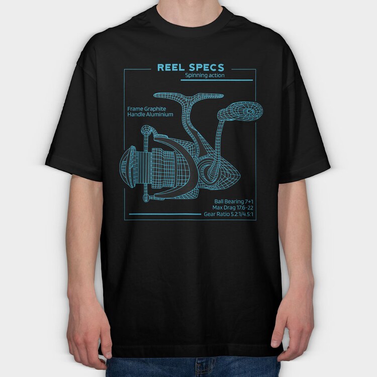 Tech Reel Diagram, Tricou Oversize Barbati (Unisex)