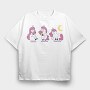Eating Reading Sleeping Unicorn, Tricou Oversize Barbati (Unisex)