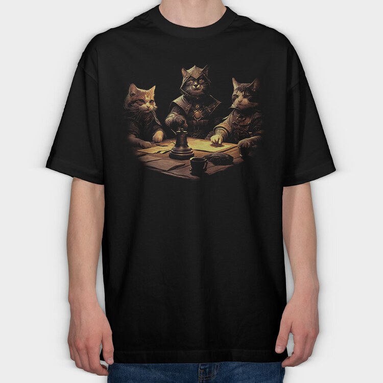 Cats Game, Tricou Oversize Barbati (Unisex)