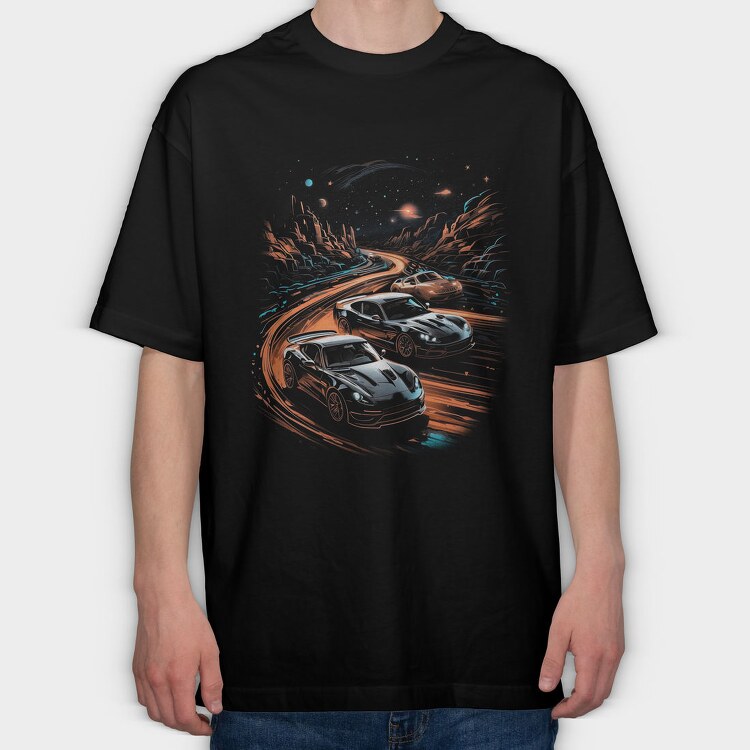Racing, Tricou Oversize Barbati (Unisex)