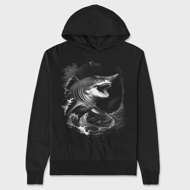 Realistic Goblin Shark, Hanorac Oversize Barbati (Unisex)