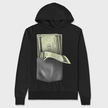Realistic Money Pocket, Hanorac Oversize Barbati (Unisex)