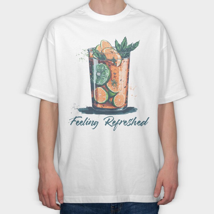 Feeling Refreshed Mojito, Tricou Oversize Barbati (Unisex)