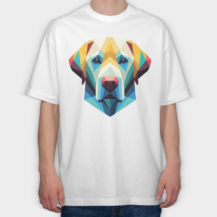 Dog Poly, Tricou Oversize Barbati (Unisex)
