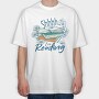 Retro Flower Books, Tricou Oversize Barbati (Unisex)