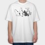 Cats Japanese Bath, Tricou Oversize Barbati (Unisex)