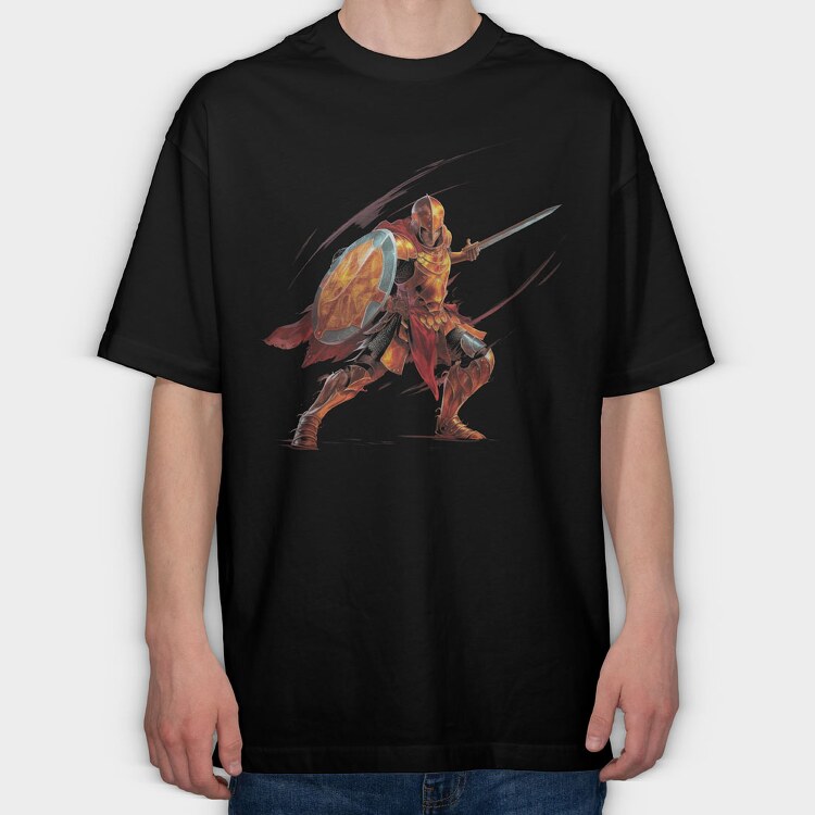 Elf Knight, Tricou Oversize Barbati (Unisex)