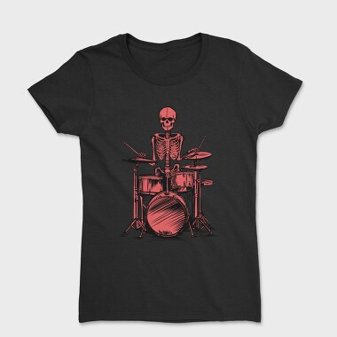 Red Skeleton Drummer, Tricou Femei