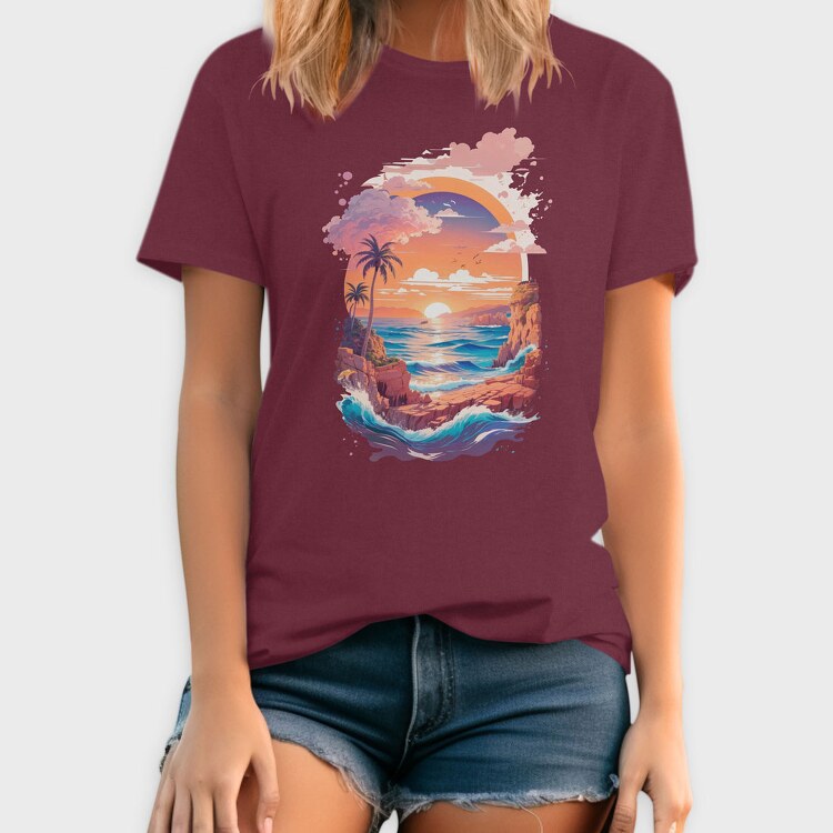 Greece Landscape Sunset, Tricou Barbati (Unisex)