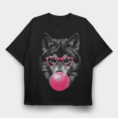 Huskyd, Tricou Oversize Barbati (Unisex)