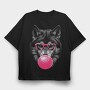 Huskyd, Tricou Oversize Barbati (Unisex)