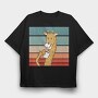 Giraffe Cofee, Tricou Oversize Barbati (Unisex)