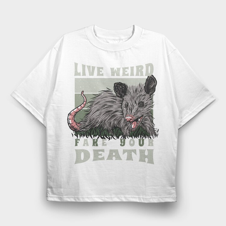 Funny Possum, Tricou Oversize Barbati (Unisex)