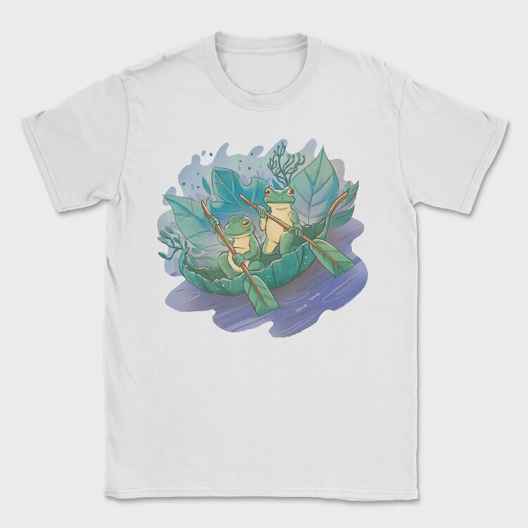 frogs Cottagecore Boat, Tricou Barbati (Unisex)