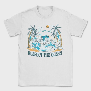 Respect the Ocean, Tricou Barbati (Unisex)