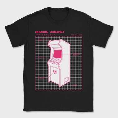 Retro Arcade Cabinet, Tricou Barbati (Unisex)