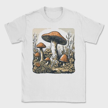 Retro Funghi, Tricou Barbati (Unisex)