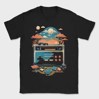 Retro Joystick Landscape, Tricou Barbati (Unisex)