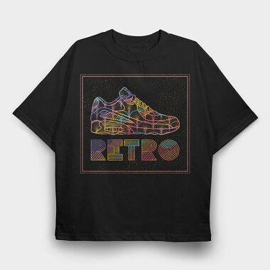 Retro Shoe, Tricou Oversize Barbati (Unisex)
