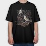 Chickadee Bird, Tricou Oversize Barbati (Unisex)