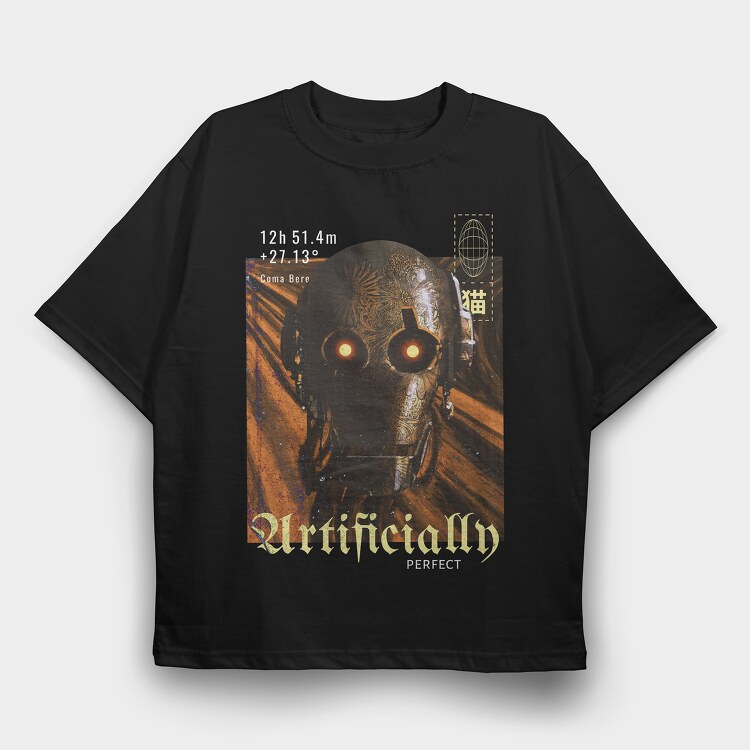 Robot Scream, Tricou Oversize Barbati (Unisex)