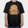 Mountain Flowers Sunset, Tricou Oversize Barbati (Unisex)