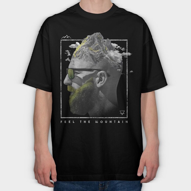 Mountain Head, Tricou Oversize Barbati (Unisex)