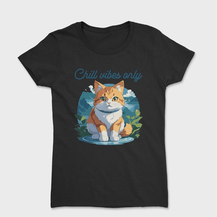 Cat Chill Vibes, Tricou Femei