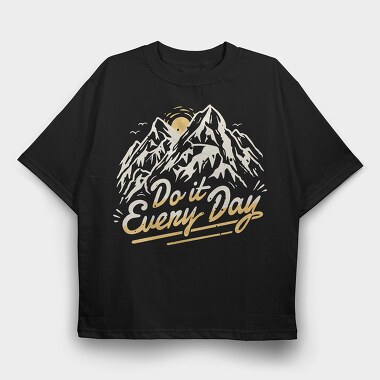 Mountain Quote, Tricou Oversize Barbati (Unisex)