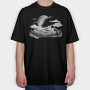 Mountains With the Moon, Tricou Oversize Barbati (Unisex)