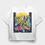 Rockstar Smash Guitar, Tricou Oversize Barbati (Unisex)
