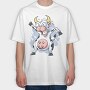 Cow Crazy, Tricou Oversize Barbati (Unisex)