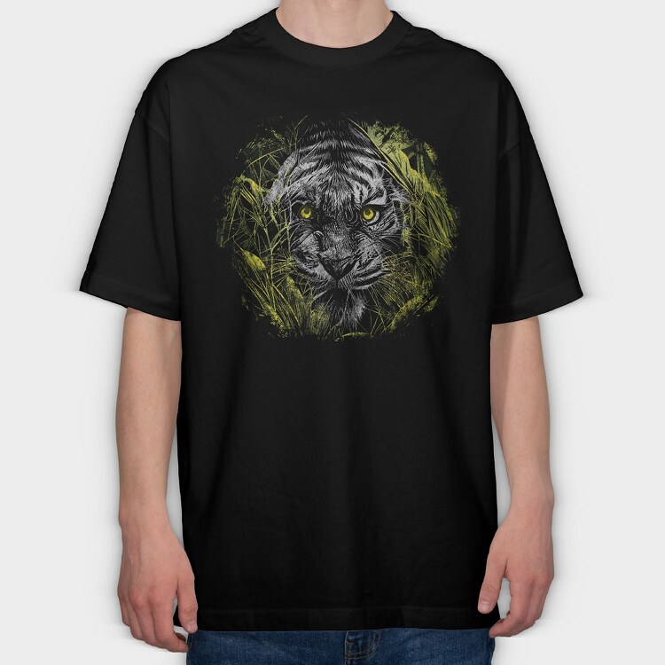 Tiger Hiding, Tricou Oversize Barbati (Unisex)