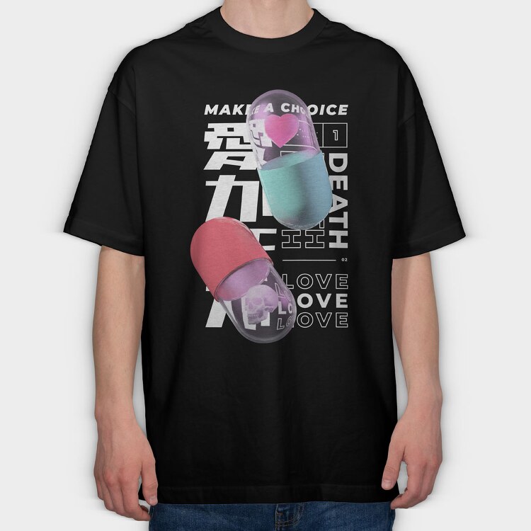 Choice Pills, Tricou Oversize Barbati (Unisex)