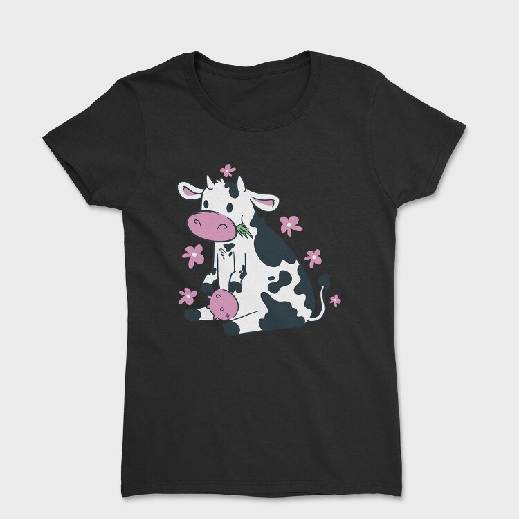 Cute Cow Pink, Tricou Femei